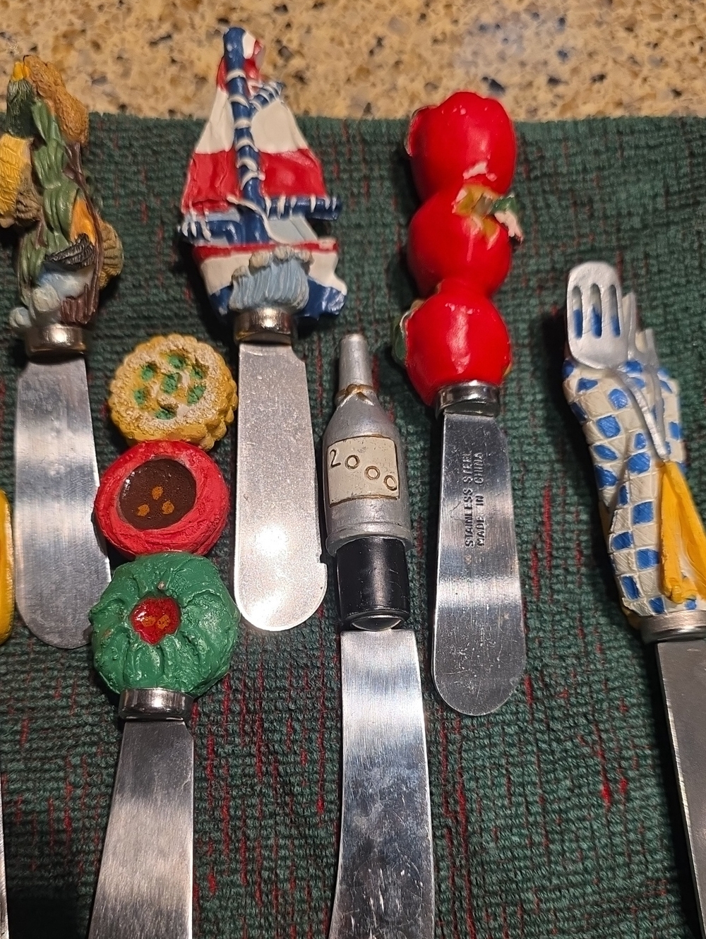 Decorative Server Set with Colorful Ceramic Handles - Multi-Color - Picture 3 of 3